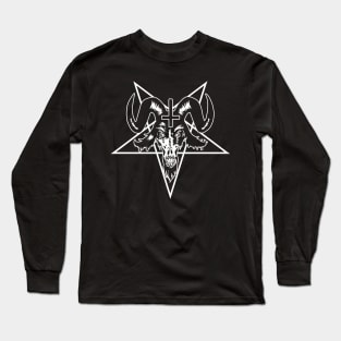 Black metal goat pentagram Long Sleeve T-Shirt